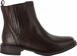 UGG Womens Caraby Leather Chelsea Boots In Chocolate