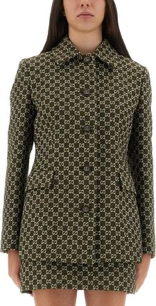 Gucci Gg Bouclé Cotton Jacket-Donna