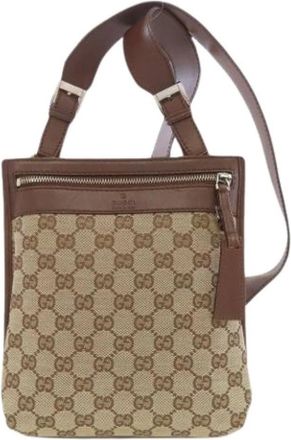 Gucci Pre-owned Cross Body Bags, female, Brown, Size: ONE SIZE Pre-owned Vintage Shoulder Bag