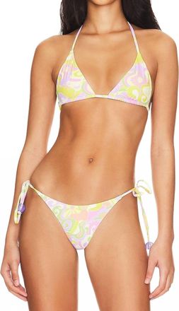 Beach Riot Winona Bikini Top In Psychedelic Sunshine