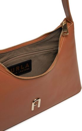 Furla Womens Diamante Shoulder Bag Brown Leather