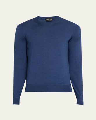 Tom Ford Mens Fine Gauge Cashmere-Blend Sweater