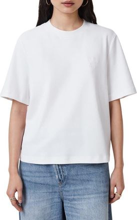 AllSaints Lisa Cotton Crewneck T-Shirt in Optic White at Nordstrom, Size X-Small