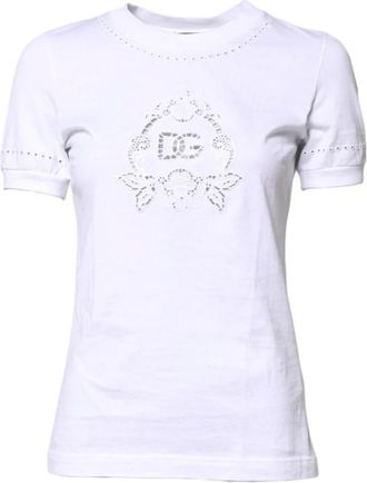 Dolce & Gabbana Dames, Tops, Wit, Maat: 3XS Katoen