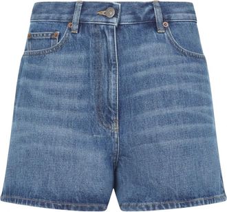 Valentino Denim Shorts - Dames - Denim shorts - Blauw - W27 - Denim - Korte Broeken