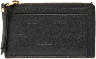 Louis Vuitton Pre-owned Wallets, female, Black, Size: ONE SIZE Pre-owned Monogram Empreinte Portecarte Zip Fragment Coin Case