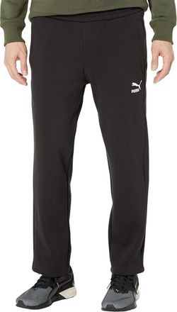 Puma T7 Track Pants Men Black Drawstring Waist Regular Fit Performance ERK210