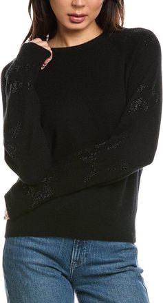 Brodie Star Dust Sleeve Crewneck Cashmere Sweater