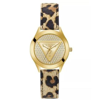 Guess Glitz Plaque Gold-tone Dial Ladies Watch GW0745L2