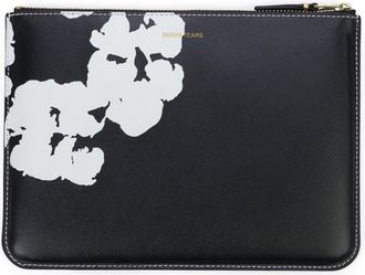 Denim Tears x Comme des Gar&ccedil;ons Black Cotton Wreath Wallet