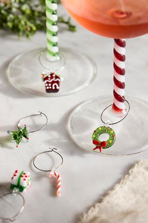 Terrain Holiday Icon Wine Charms, Set of 6