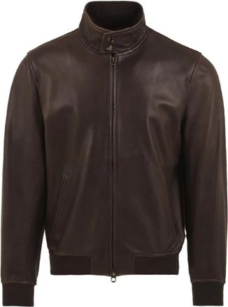 STEWART Jeff-Washed Nappa Leren Jas - Heren - Leren en Su&egrave;de Jassen - Bruin - 2XL - Leer - Jassen