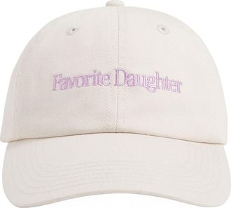 Favorite Daughter Classic Logo Cotton Twill Baseball Cap in Khaki Lavender at Nordstrom