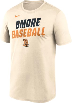 Nike Baltimore Orioles City Connect Team Phrase Script Nike Mens Dri-FIT MLB T-Shirt in Brown | NKGK15AOLE-TG9