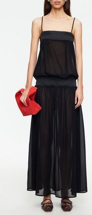 Lioness Gracia Sleeveless Chiffon Maxi Dress in Noir at Nordstrom, Size X-Large