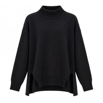 Kaos Maglione a collo alto in lana - - Knitwear - Donna - Nero - S