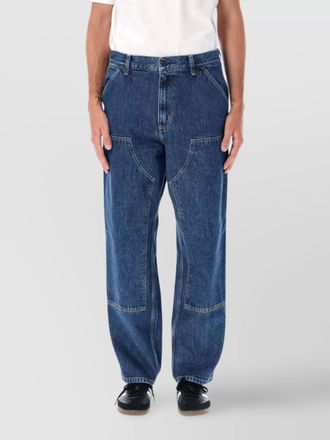 Carhartt Work in Progress cotton straight-leg double knee jeans