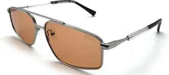 Saraghina BART 921ORA Mens Sunglasses Silver Size 58