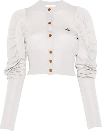 Vivienne Westwood Eli cropped cardigan - women - Merino/Silk - S - Neutrals