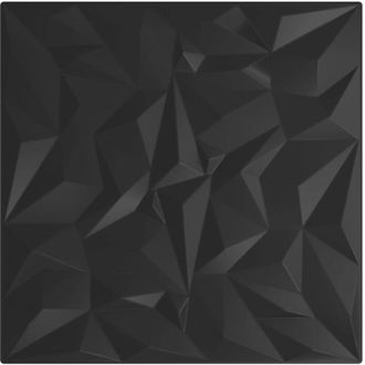 vidaXL Vidaxl - Paneles de pared 24 uds xps amatista negro 50x50 cm 6 m&sup2;