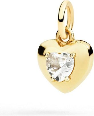 Dodo CIONDOLO CUORE ORO GIALLO & ZAFFIRO SINTETICO