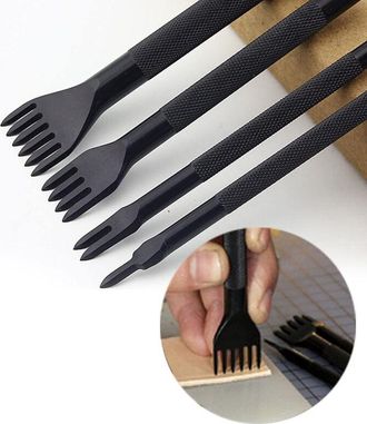 OEM Kit De 18 Piezas Para Trabajar El Cuero, Que Incluye Un Punz&oacute;n Para Ranurar Y Un Dedal Encerado