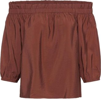 Kaffe Blouses - Dames - Blouses - Bruin - XL - Overhemden