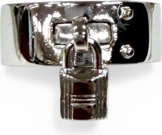 Herm&egrave;s Silver Silver 925 Band Ring (Pre-Owned)