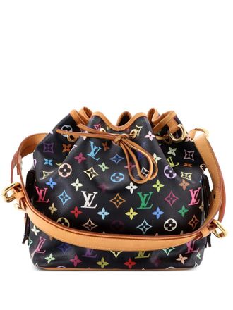 Louis Vuitton Petit Noe Handbag Monogram Multicolor bucket bag - Black