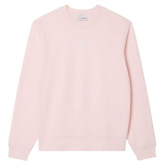 Lacoste Uniseks Fleece Sweatshirt met opdruk voor volwassenen (Roze)