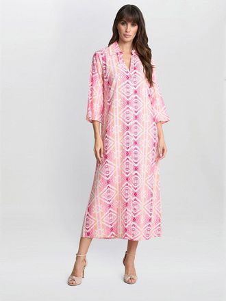 Gina Bacconi Womens Levy Shirt Dress - Pink - One Size