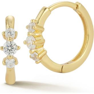 Glaze Jewelry Cubic Zirconia Huggie Hoop Earrings in Gold at Nordstrom Rack