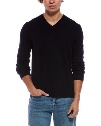 Comme Des Gar&ccedil;ons Comme Des Garcons Play Black Heart Sleeve Wool V-Neck Sweater