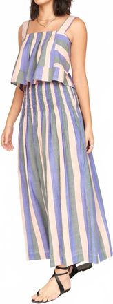 Mirth Savannah Smocked Skirt In Carnival Stripe