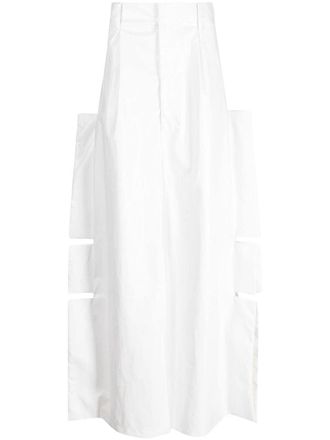 Walter Van Beirendonck Broek met wijde pijpen - Wit