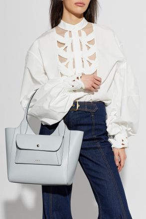 Furla Lea Small Shopper Bag, Womens, Light Blue