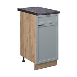 Vicco Mueble Bajo De Cocina Fame-line, Azul Claro-gris, 40 Cm, Et Antracita