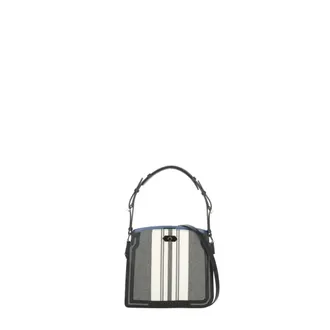 Lanvin Tassen, Dames, Veelkleurig, ONE Size, Leer, Leren en Stoffen Schoudertas