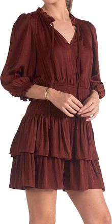 Elan Neve Dress In Brick