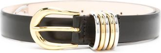 Déhanche Hollyhock leather belt - women - Calf Leather - S - Black