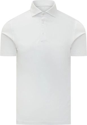 Malo Polo van katoen met stretch - Heren - Polos - Wit - M - Katoen - Tops