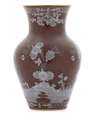 Ginori 1735 Oriente floral vase - unisex - Porcelain - OS - Brown