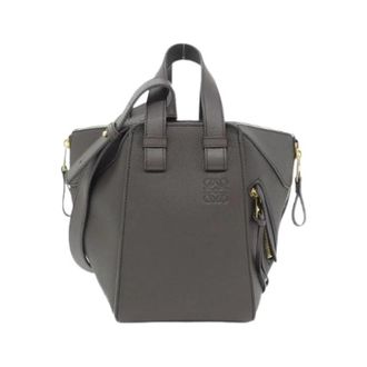 Loewe Pre-owned Hammock Compact Calf Shoulder Bag - Dames - Vintage Handtas - Grijs - ONE Size - Leer - Vintage