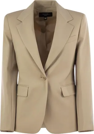Max Mara Lamine Natural Stretch Wool Blazer