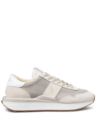 Polo Ralph Lauren panelled lace-up sneakers - men - Polyester/Polyurethane/Synthetic Rubber/Polyvinyl Acetate (PVA)/Suede/Polyester/Leather - 10