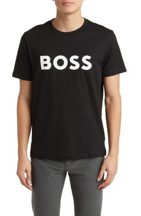 BOSS Tiburt Logo Graphic T-Shirt in Black at Nordstrom, Size Xxx-Large