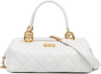 Chanel Pre-owned Vintage Handtas - Dames - Vintage Handtas - Wit - ONE Size - Leer - Vintage