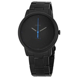 Fossil The Minimalist Black Satin Dial Mens Watch FS5308