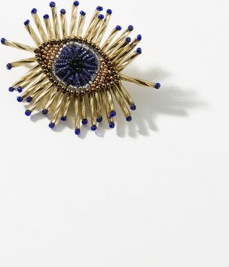 Olivia Dar Womens Blue eye brooch