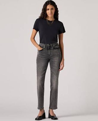 Levi's 724 High Rise Straight Jeans - Womens - 25X28 - Black